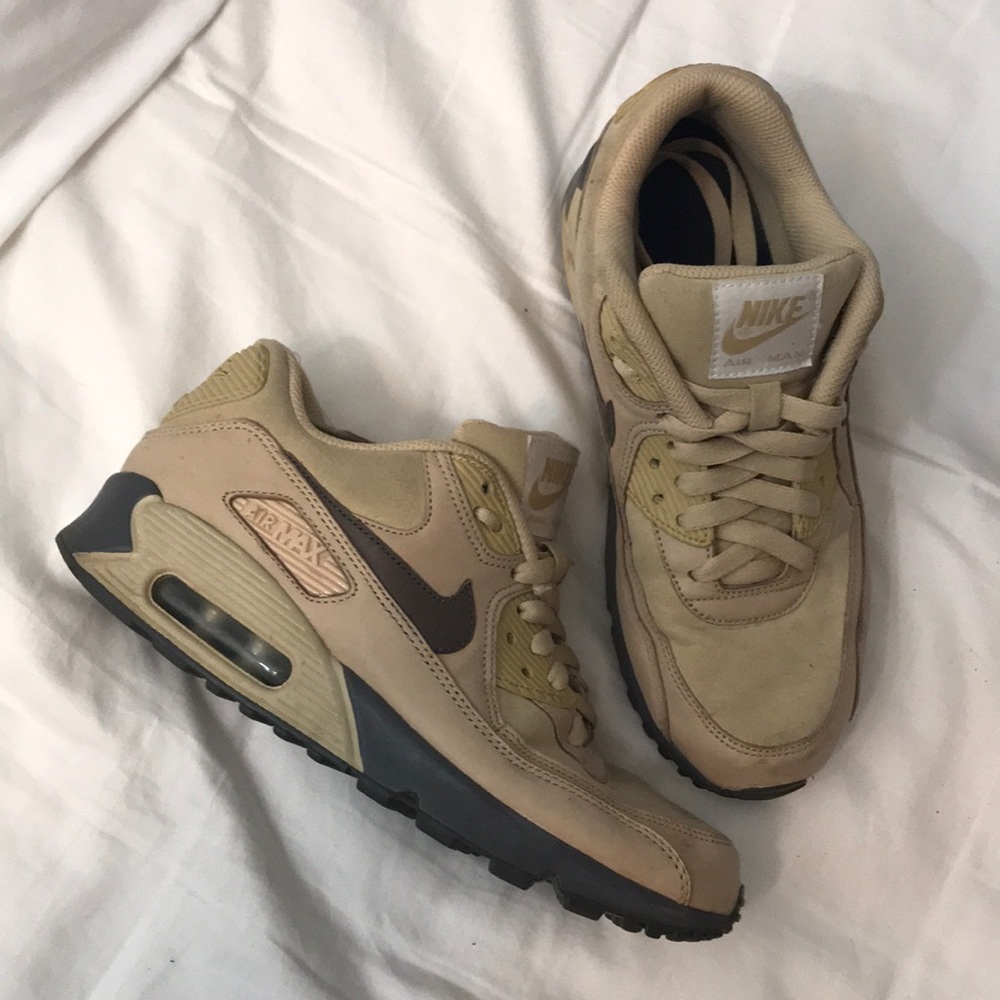 Custom beige and gray Nike air max